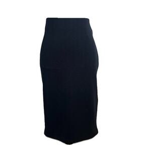 Catherine Skirt size 8 Navy Blue Ribbed Straight Pencil Stretch Knee Career Suit